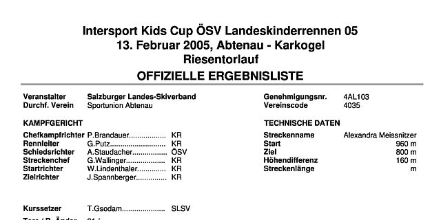 Intersport Kids Cup ÖSV Landeskinderrennen, Abtenau - Karkogel