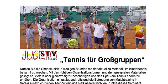 Seminar Tennis für Großgruppen